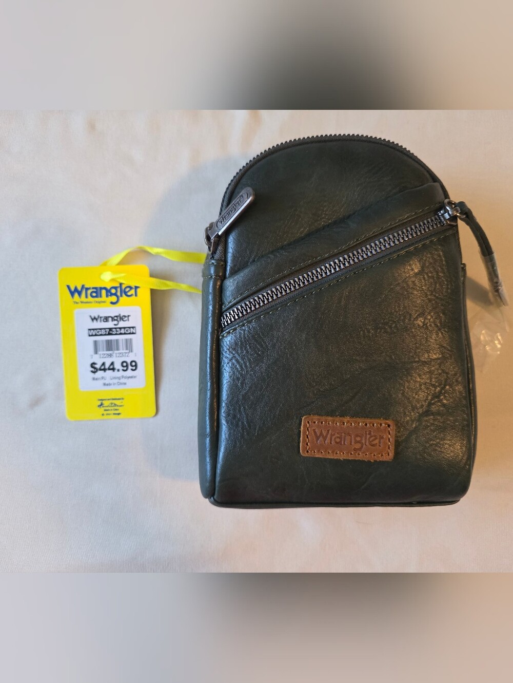 Wrangler Olive Crossbody Pouch Bag